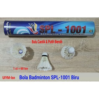 1LUSIN Bola Kok Bulutangkis Badminton Bulu putih dan bersih SPL1001