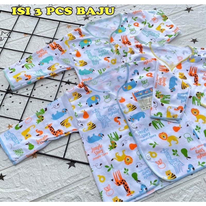 3 PCS Baju Bayi Baju Bayi Baru Lahir Baju Bayi Newborn Baju Bayi Cewek Baju Bayi Cowok Hampers Bayi Gift Lahiran Bayi SNI DNW BABY