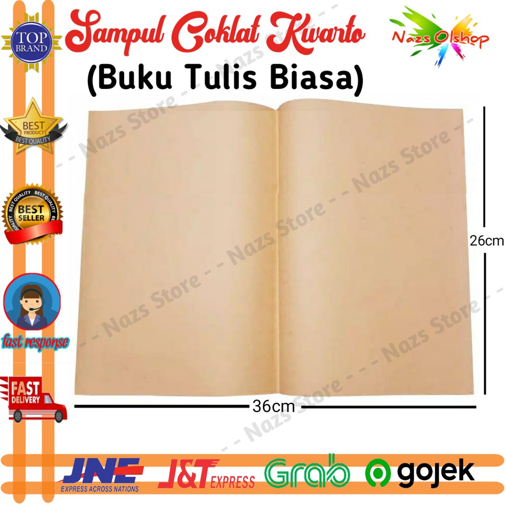 

Sampul Coklat Polos Kwarto Tebal Buku Tulis Biasa
