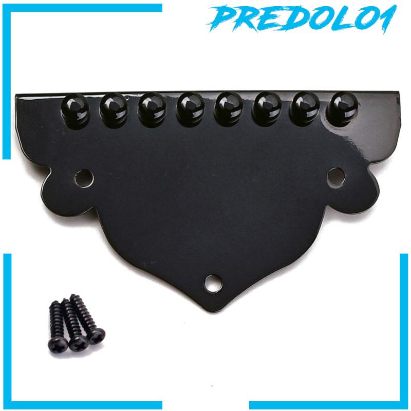 [PREDOLO1] Black Mandolin Tailpiece with Screws 71x42mm Triangle for 8 String Mandolin