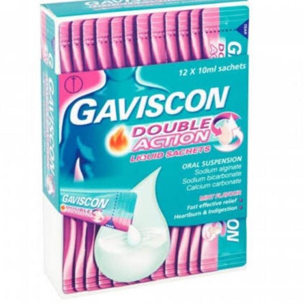 

%3132!! GAVISCON Double Action Liquid Sachets / Obat Maag ●