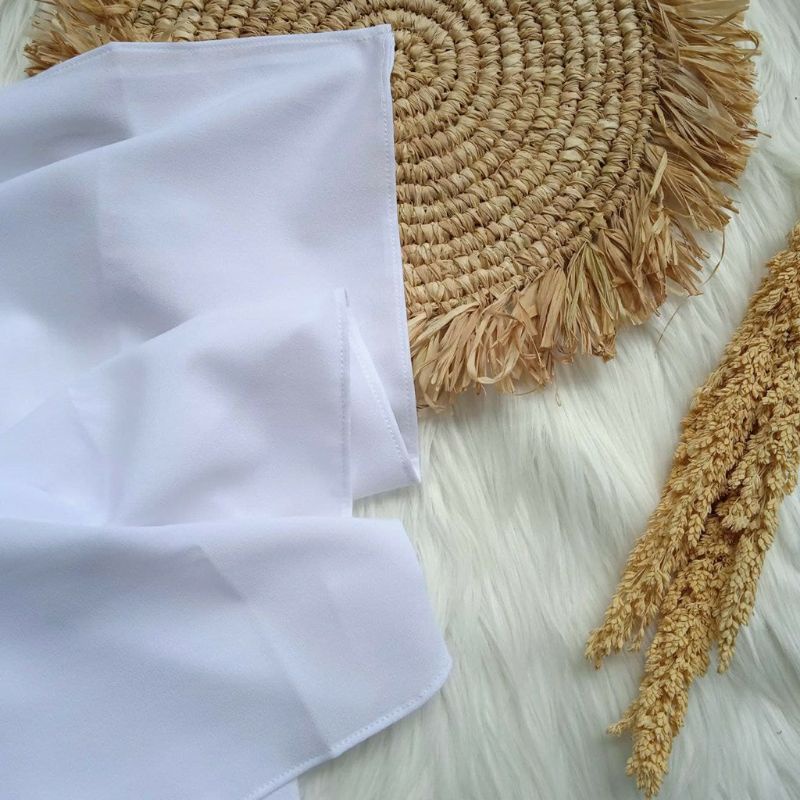 Pashmina 200x75 Diamond Ceruty Halus Pasmina Panjang Phasmina Basic Non Instan Grosir Sleman Jogja-Pashmina Putih