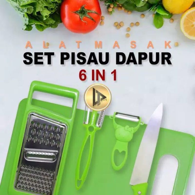 Medan Termurah Set pisau talenan dab peeler 5in1