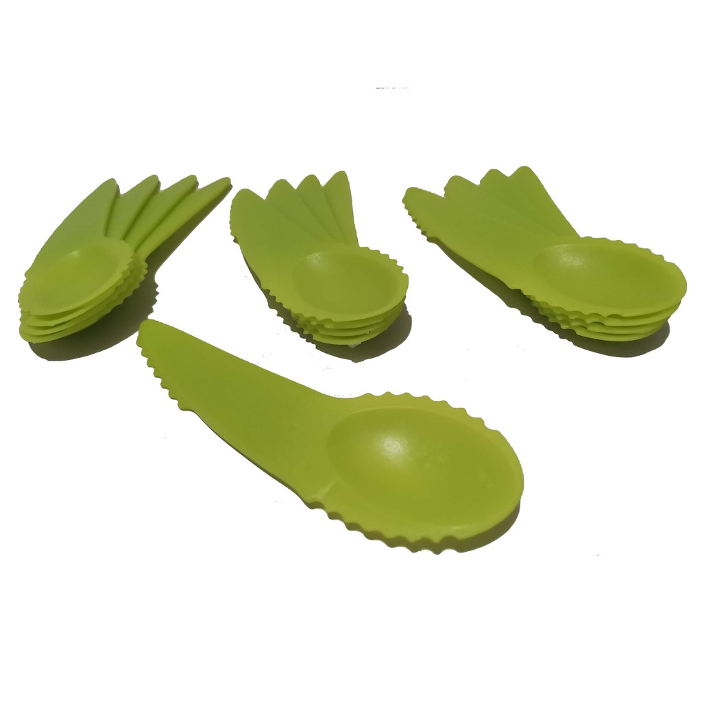 Cheaper-12 Pcs-Sendok Buah Kiwi Bahan Plastik Pengkupas Sendok 666 Spoon Fruit Knife Berkualitas Termurah Perlusin