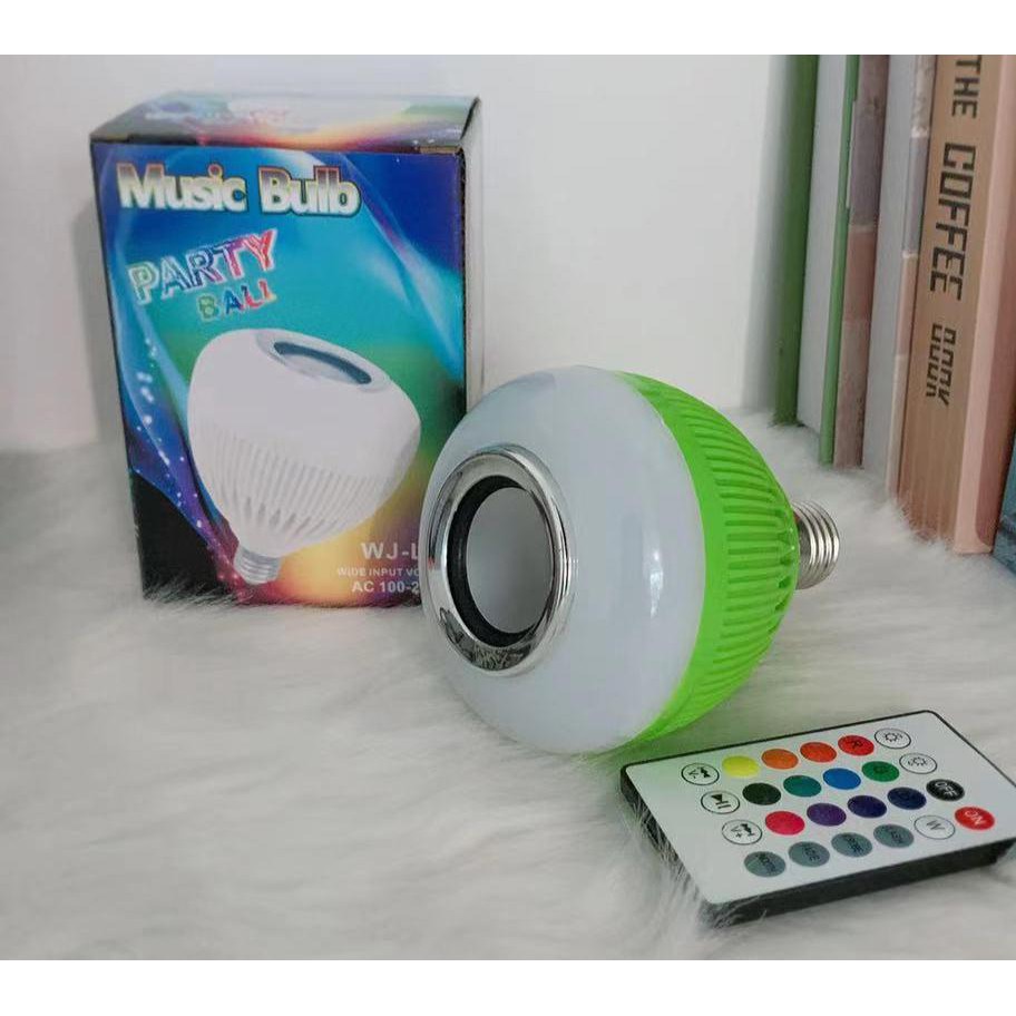 Speaker bluetooth wireless lampu music LED RGB bohlam speaker WJ-L2