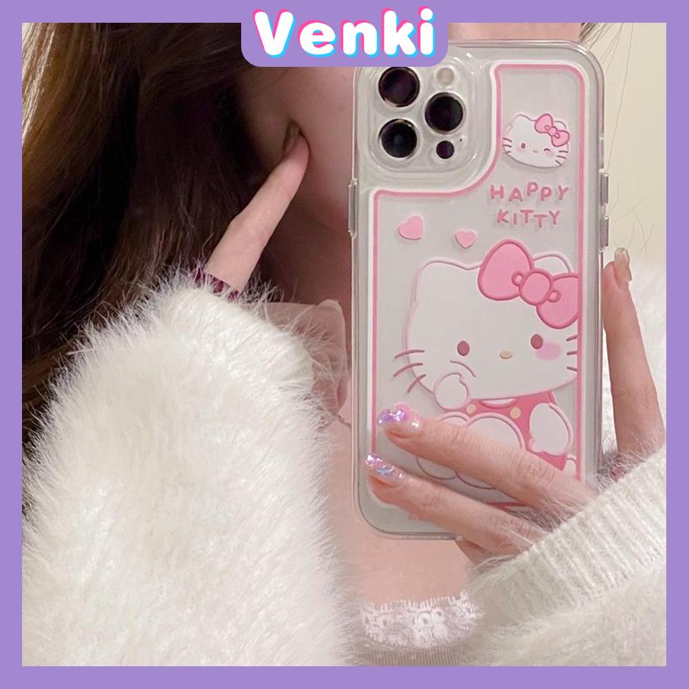 iPhone Case Clear Case Soft Thick TPU Shockproof Super Transparent Protection Camera Plating Button Pink Cartoon Cute For iPhone 13 Pro Max iPhone 12 Pro Max iPhone 11 iPhone 7Plus