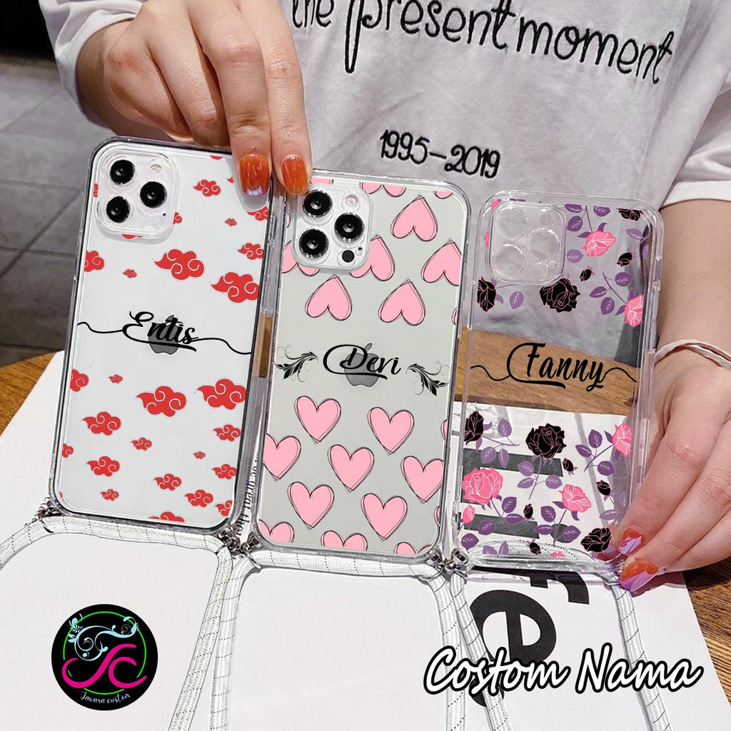 Softcase Slingcase Lanyard Bening CUSTOM NAMA Vivo Y12 Y15 Y17 Y11 Y19 U3 Y20 Y20s Y12s JW4005