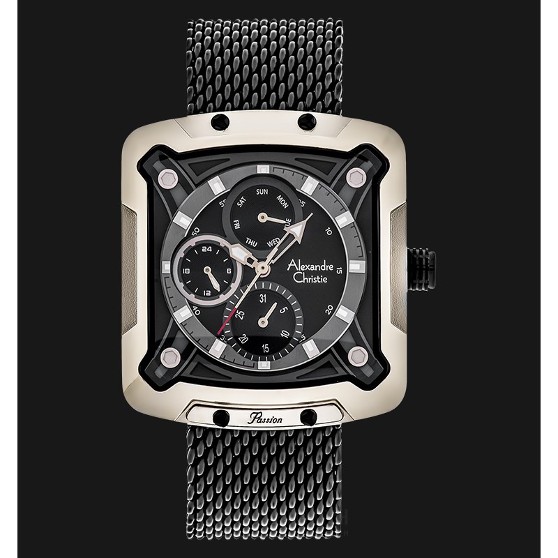 Alexandre Christie AC 3030 BF BCABA Ladies Black Dial Black Stainless Steel