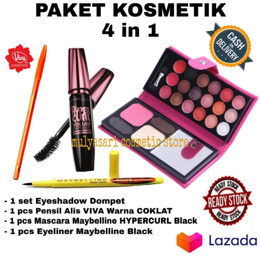 Paket Kosmetik Termurah / Paket Makeup Wanita Komplit Murah 1 Paket / Paket Kosmetik Terlaris 4 in 1