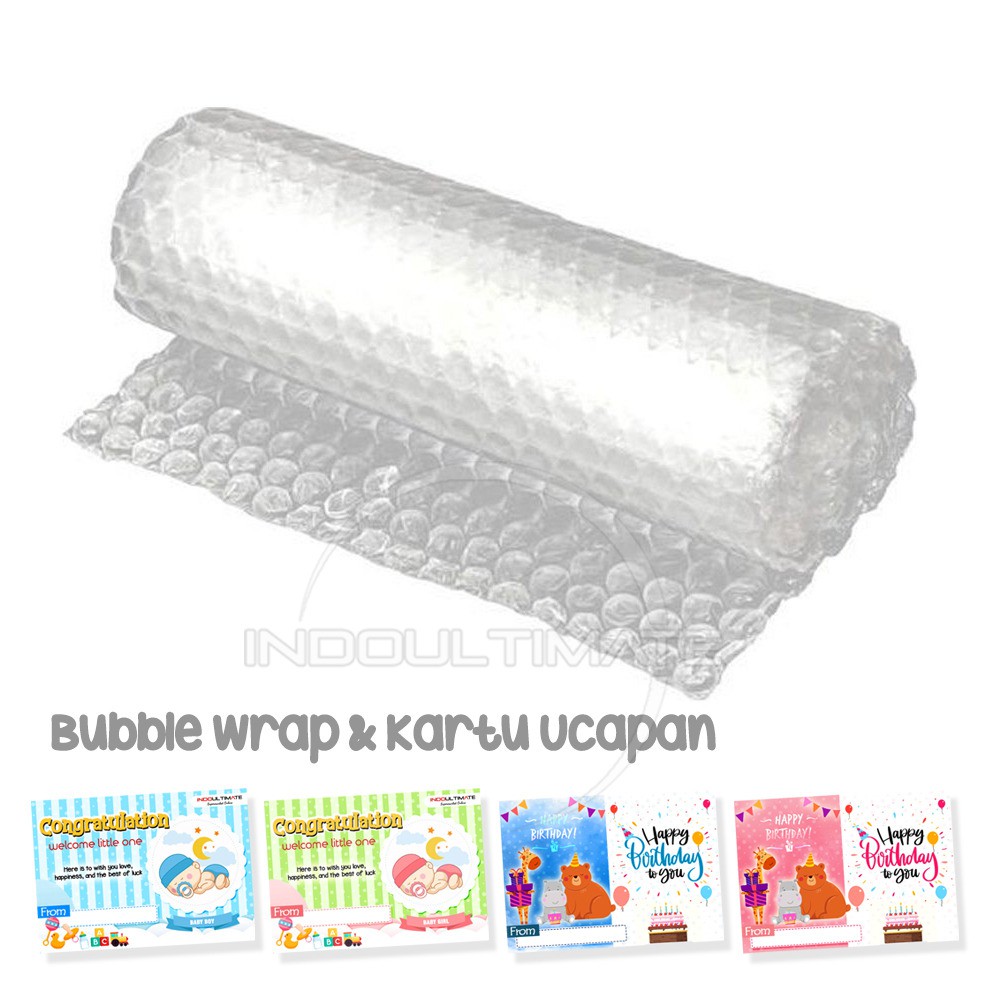 NEW Kartu Ucapan Kemasan Kado (Bubble Wrap + Kartu Ucapan) Kartu Ucapan Lahiran Ucapan Ulang Tahun