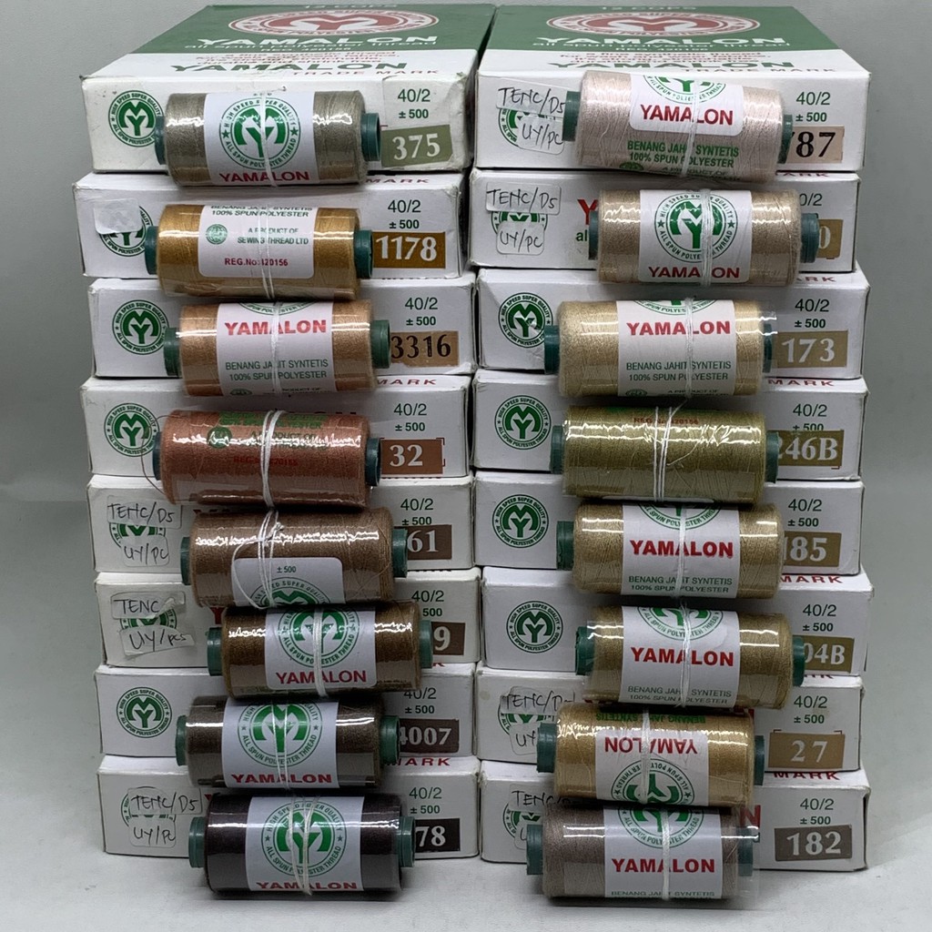 Benang Jahit Yamalon 500 Yard - Coklat