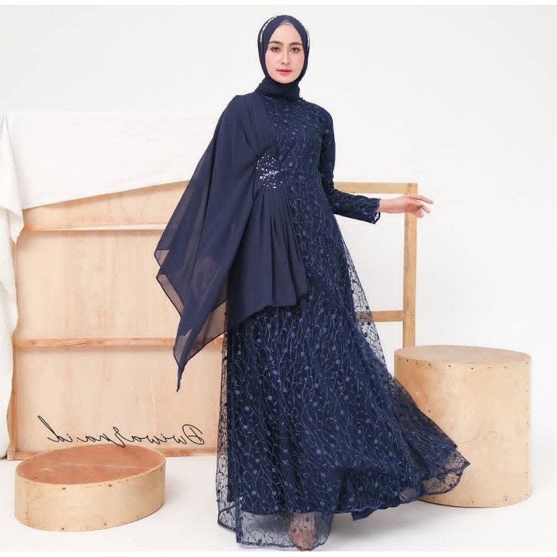 SALMA DRESS // BAJU MUSLIMAH - BAJU PESTA - GAUN PESTA - GAUN MUSLIMAH - BAJU WANITA - GAMIS BRUKAT - BAJU BRUKAT