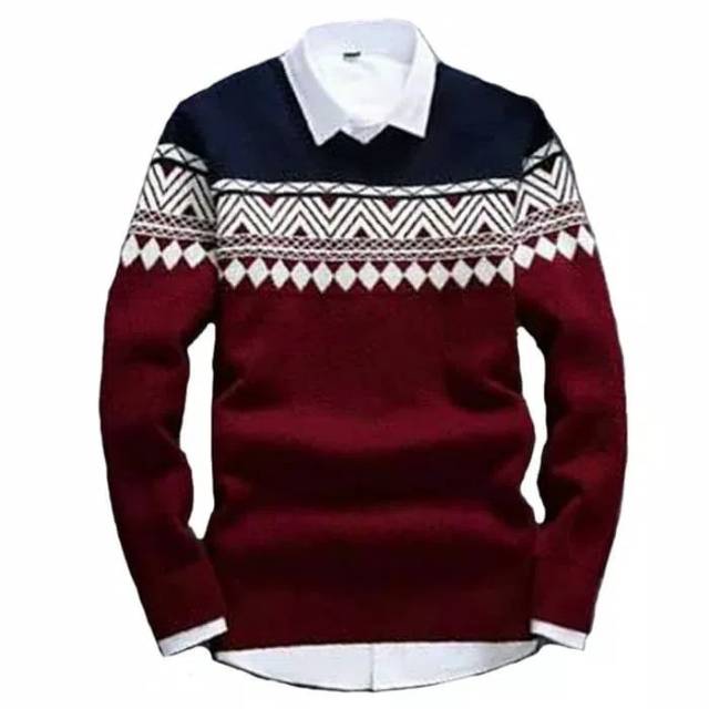 SWEATER BAJU RAJUT PRIA COLOMBUS TRIBAL KAOS RAJUT LENGAN PANJANG