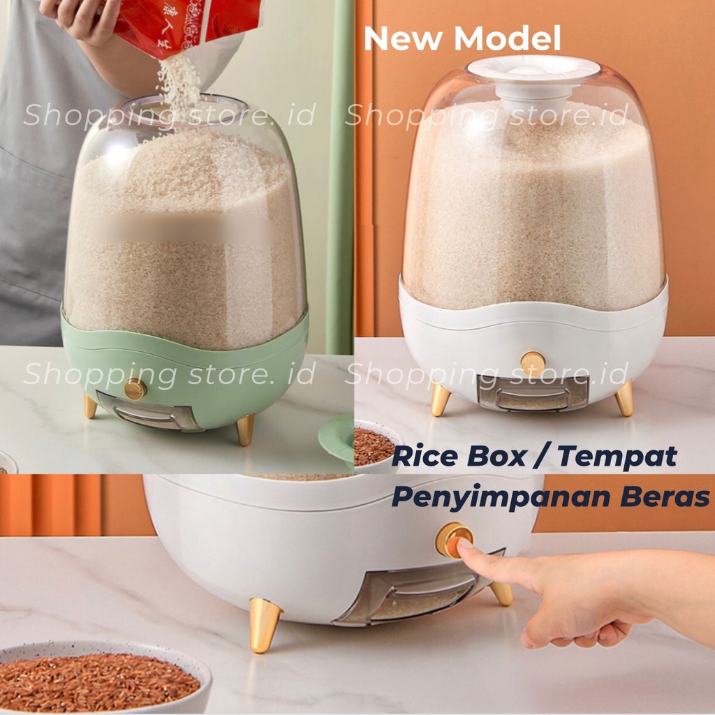 Dispenser Beras / Rice Dispenser Tempat Wadah Penyimpanan Beras Rice Bucket / Rice Box / Tempat Beras