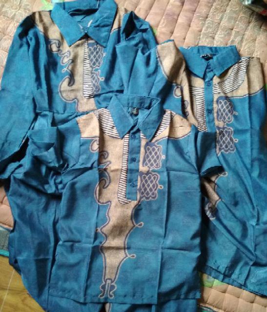 Set Batik Black Panther Family Anak Cowok Sutera Emboss By Ori Najwa