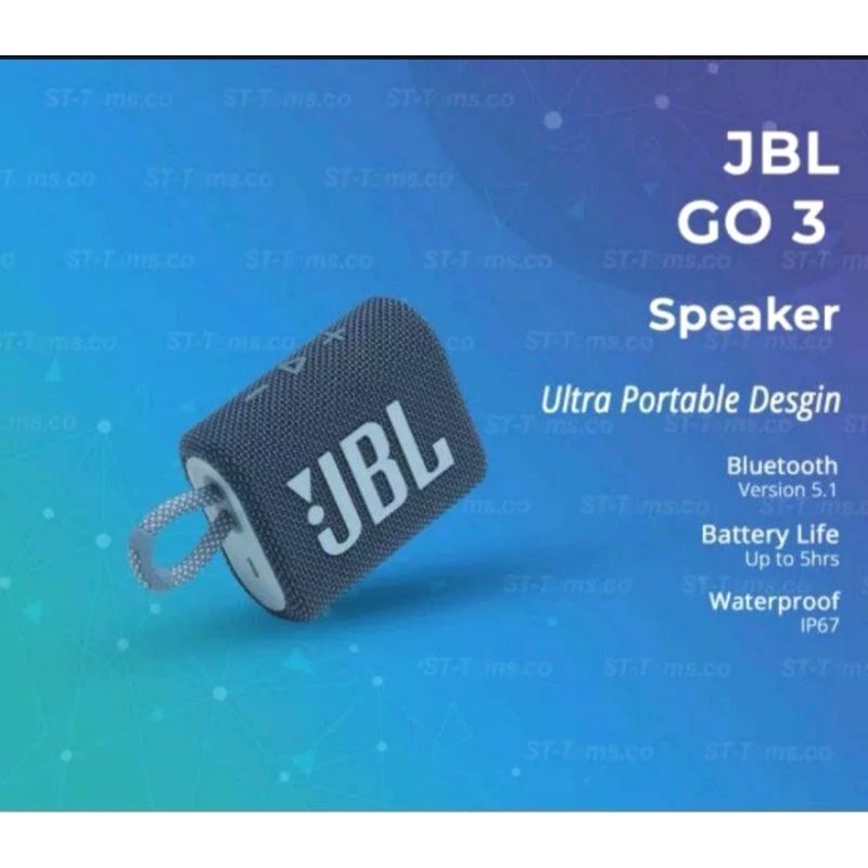 JBL Go 3 Portable Bluetooth Speaker Go3 Original