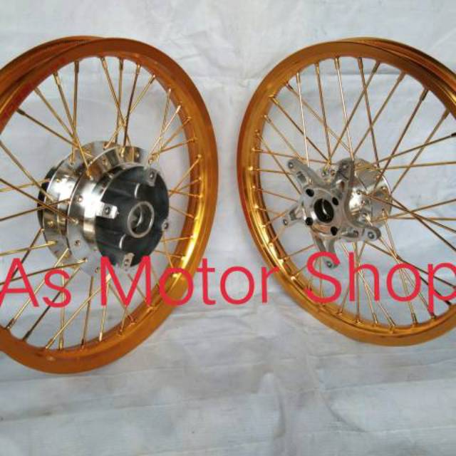 Sepaket velg set rossi lebar 140 -140 ring 17 tromol set new cb150r cbr150r cb150r old megapro new