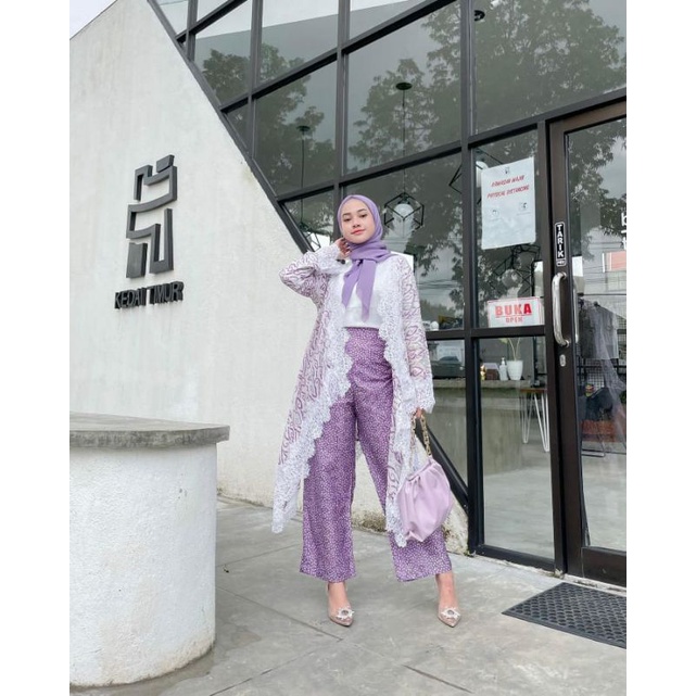 TERMURAH 1 SET OUTER + KULOT MOTIF MEGA MENDUNG & BERAS TUMPAH
