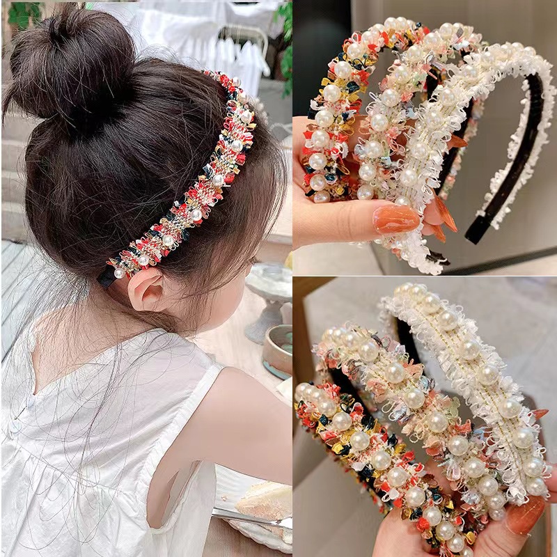 cod☜☞ready  Bando Anak Renda Mutiara Gaya Korea Import lagilaku