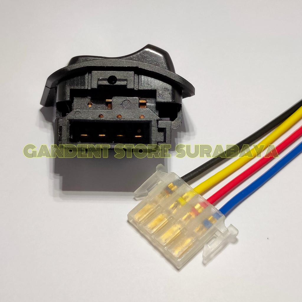 Saklar pass beam 4 pin tombol dimmer pass honda + soket saklar 4 pin