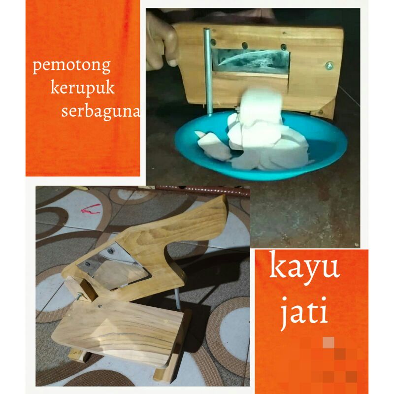 PEMOTONG KERIPIK PENGIRIS KERIPIK PEMOTONG KERUPUK KAYU JATI