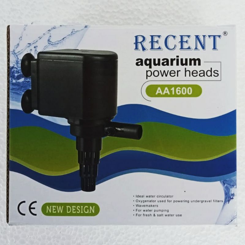 RECENT AA-1600   ::mesin pompa filter Powerhead ph power head kolam aquarium celup water pump akuari