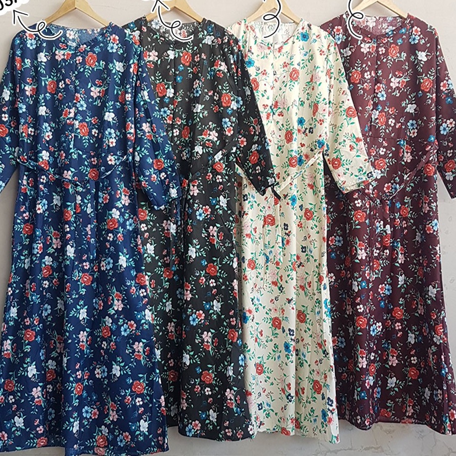 Gamis Katun Busui / Baju Gamis Motif Resleting Jepang / Dress Terbaru 2021 Jumbo Dewasa