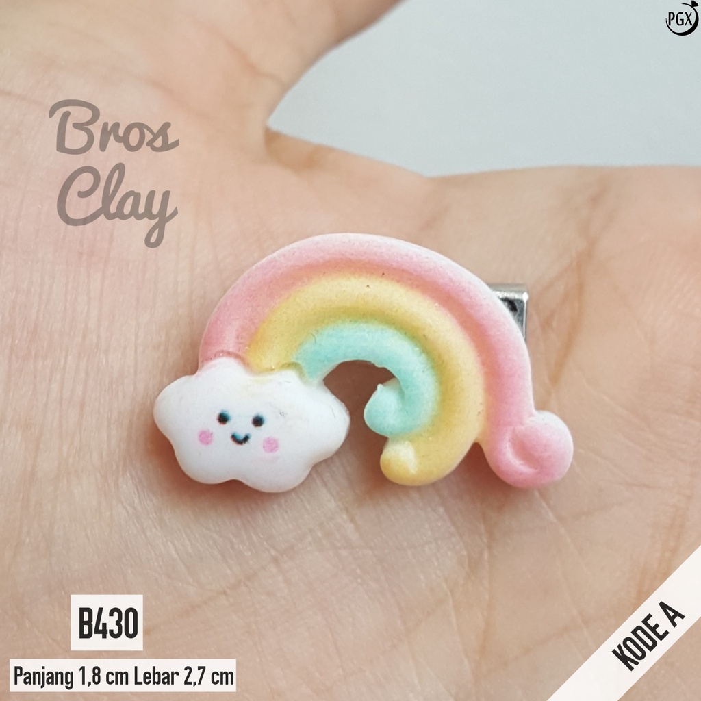 PGX Bros Clay - Bros Hijab Mini - Bros Karakter - Aksesoris Fashion Hijab B436