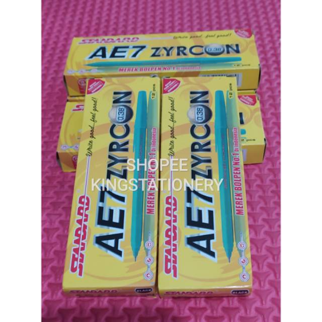 

[PACK] Pulpen Standard AE7 Zycron 0,38 (ujung kecil) Hitam isi 12 pcs