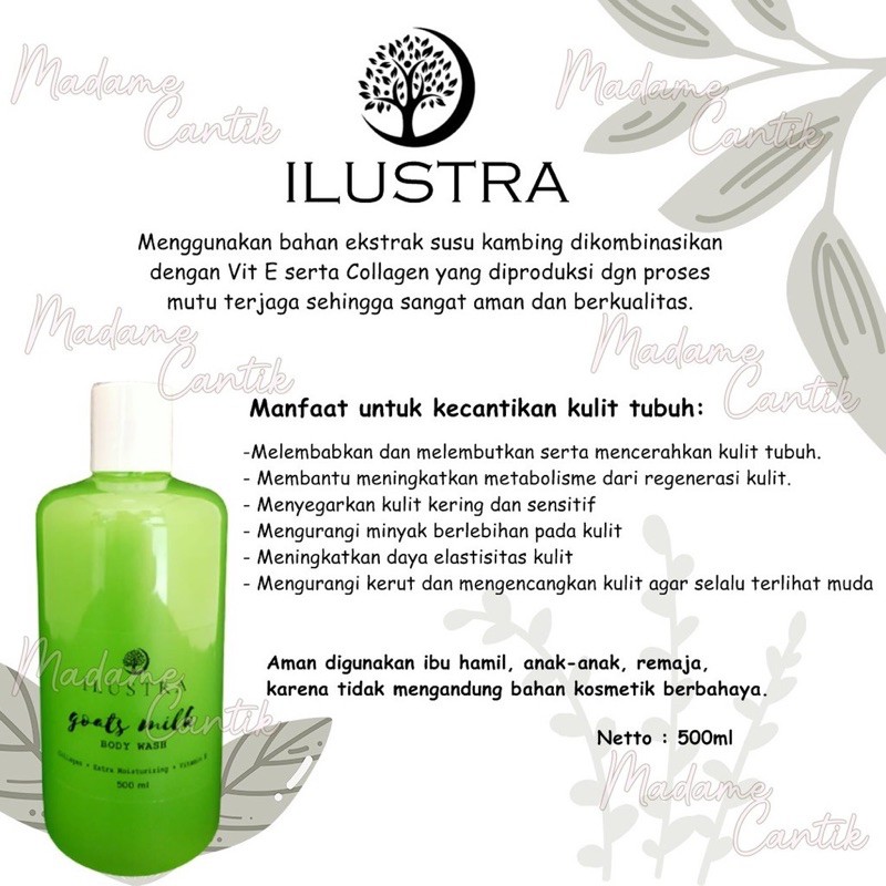 ILUSTRA goats body wash Green Tea lisensi JEPANG Promo!