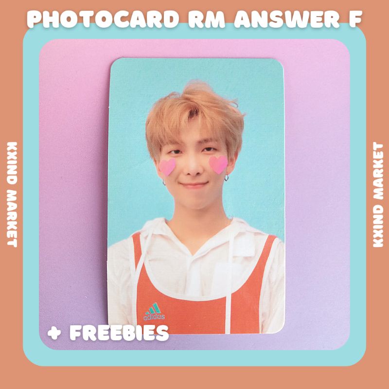 Photocard Rapmonster BTS Answer F / PC rm BTS / photocard answer f / album BTS / album answer