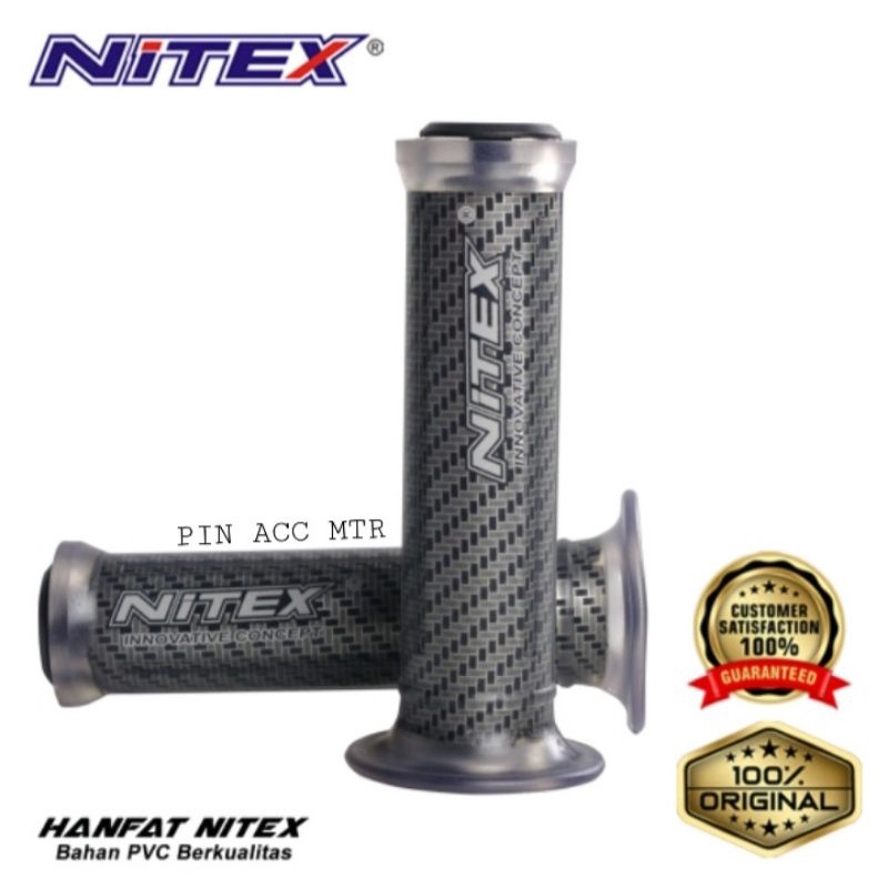 HANDFAT HANGRIP NITEX CARBON MODEL HARRIS UNTUK SEMUA MOTOR UNIVERSAL PRODUK 100% SESUAI IKLAN