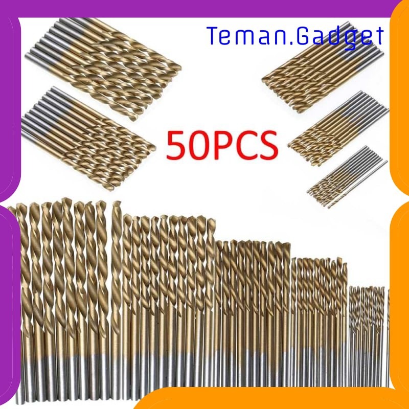 TG-DE175 Mata Bor Power Drill Bits Titanium Coated 50PCS