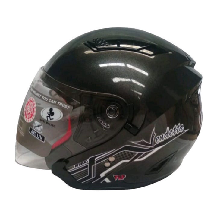 Helm Half Face RDX Vendetta Solid Gunmett