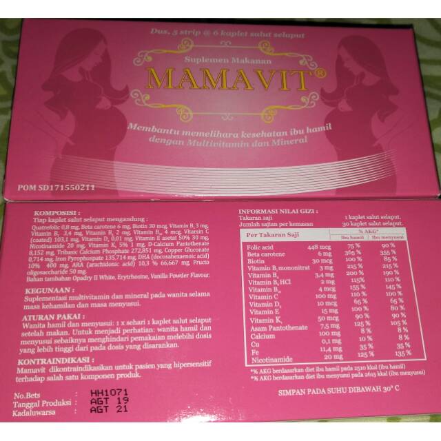 Mamavit multivitamin ibu hamil dan.menyusui