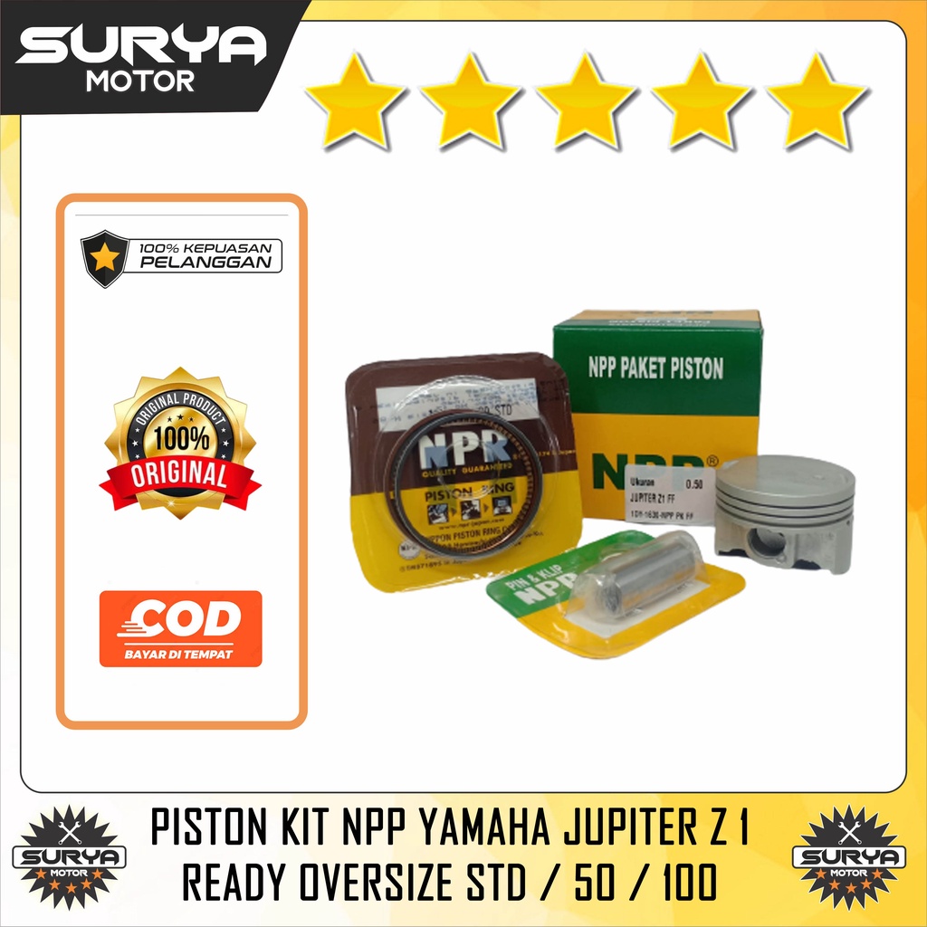 PISTON KIT NPP YAMAHA JUPITER Z 1 READY OVERSIZE STD / 50 / 100