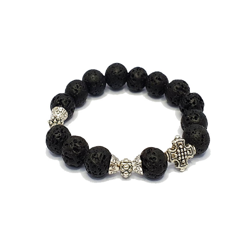 VIANKA - Gelang Rosario Batu Lava Stone [Favorite Collection] - Perempuan