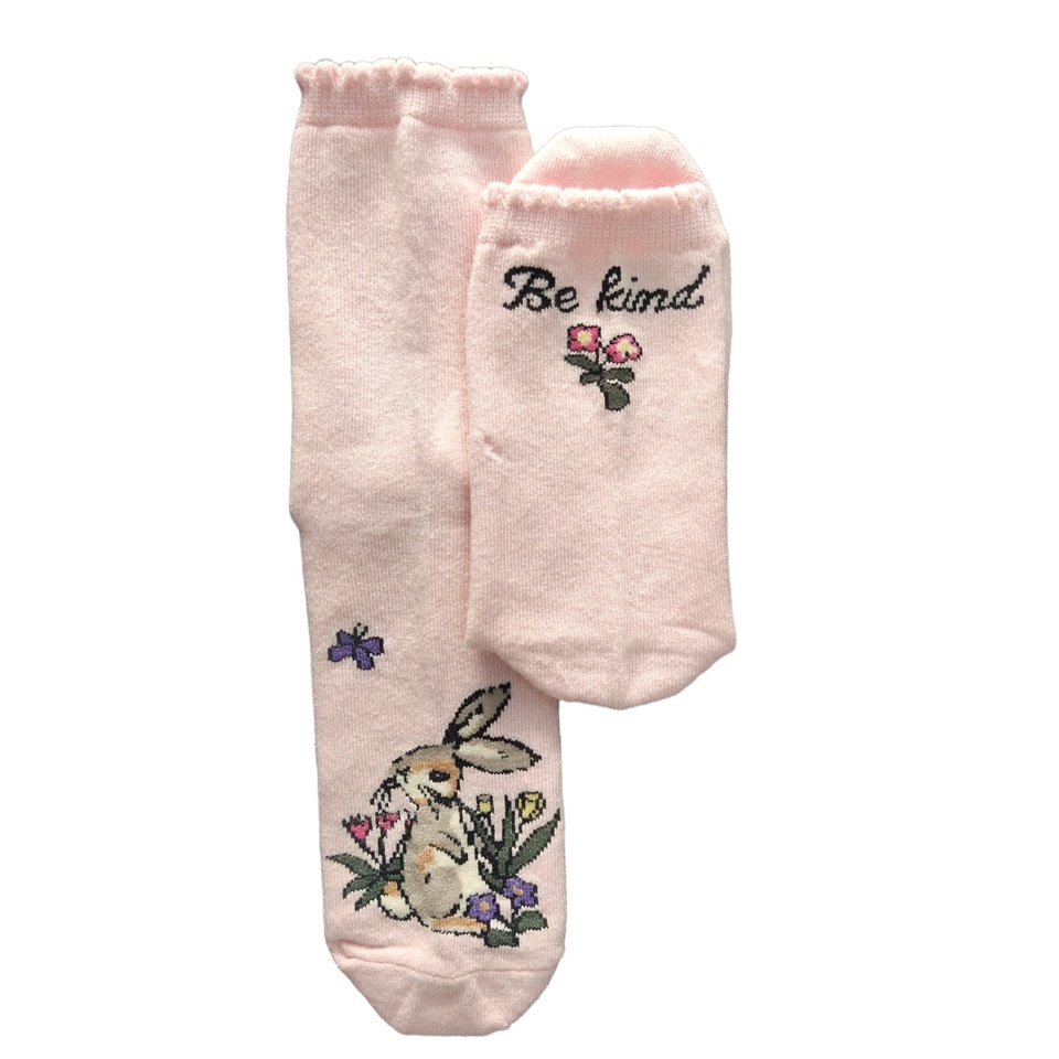 Kaos Kaki Motif Lucu-Lucu / Buah / Snack / Christmas / Snoopy / Leopard BEBAS PILIH (EXPT)-E48 Be Kind Pink