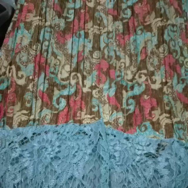 Couple Yasmin Ice Blue/rok Plisket/batik