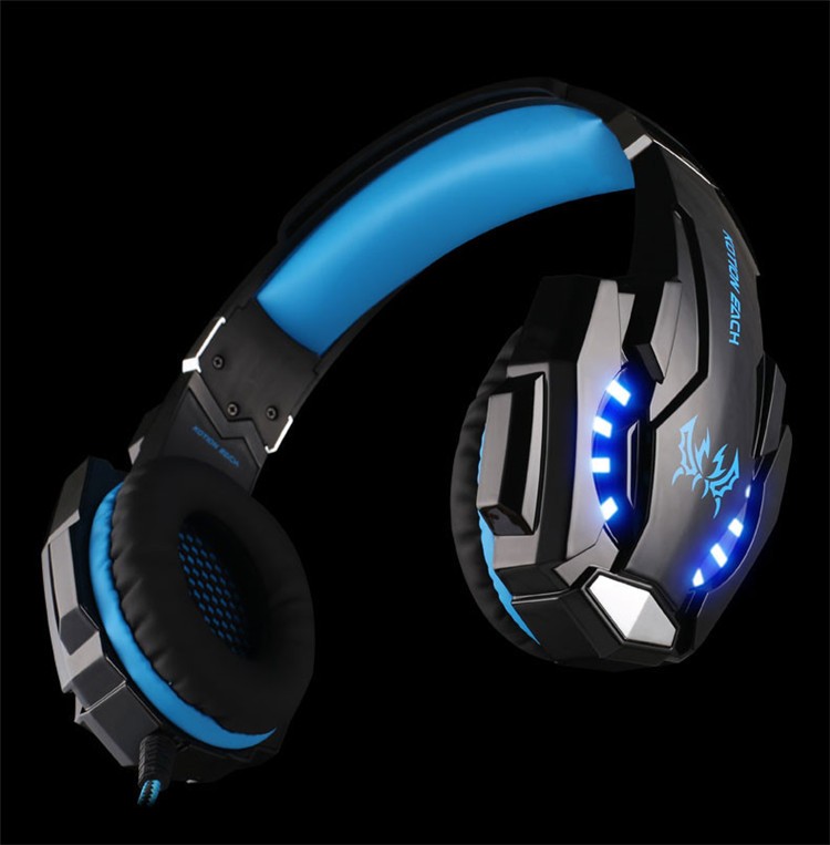 Kotion Each G9000 Gaming Headset Twisted with LED Light - HTM/BIRU