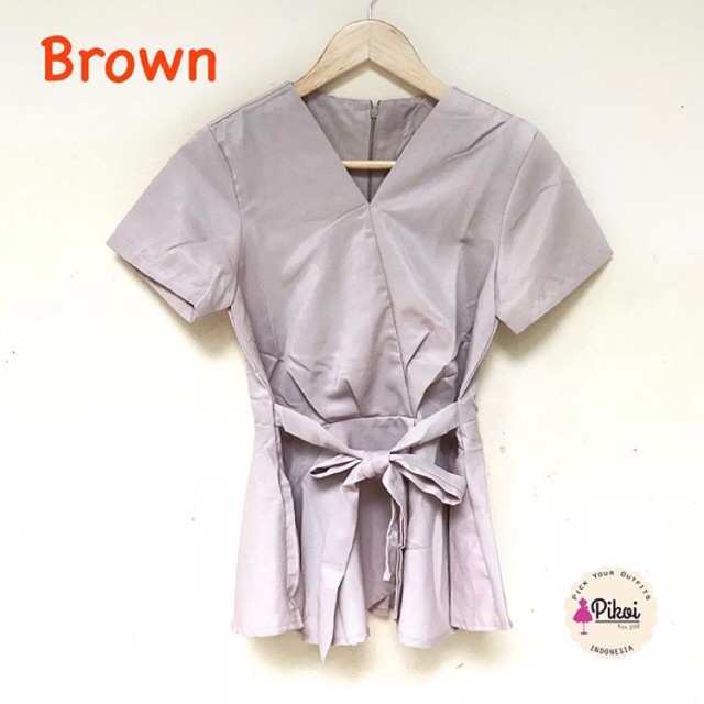 Blouse cewek lucu / blouse peplum cantik / blouse ikat kimono murah / baju korean style murah / 1359