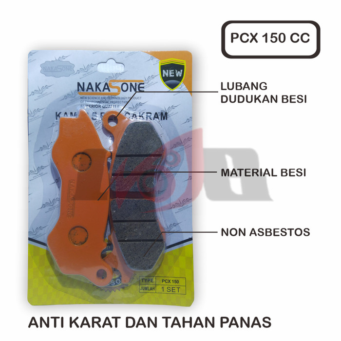 Kampas Rem Depan PCX 150 Disc Pad Cakram Nakasone Front