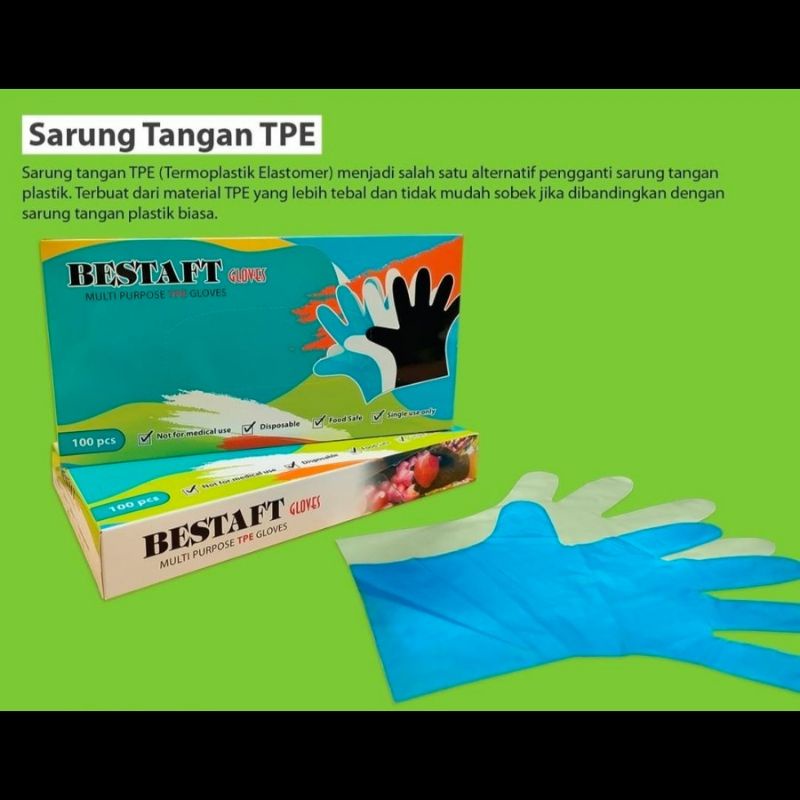 Sarung Tangan LATEX everGlove Karet 100pcs / 50 Pasang Merek BEST FRESH