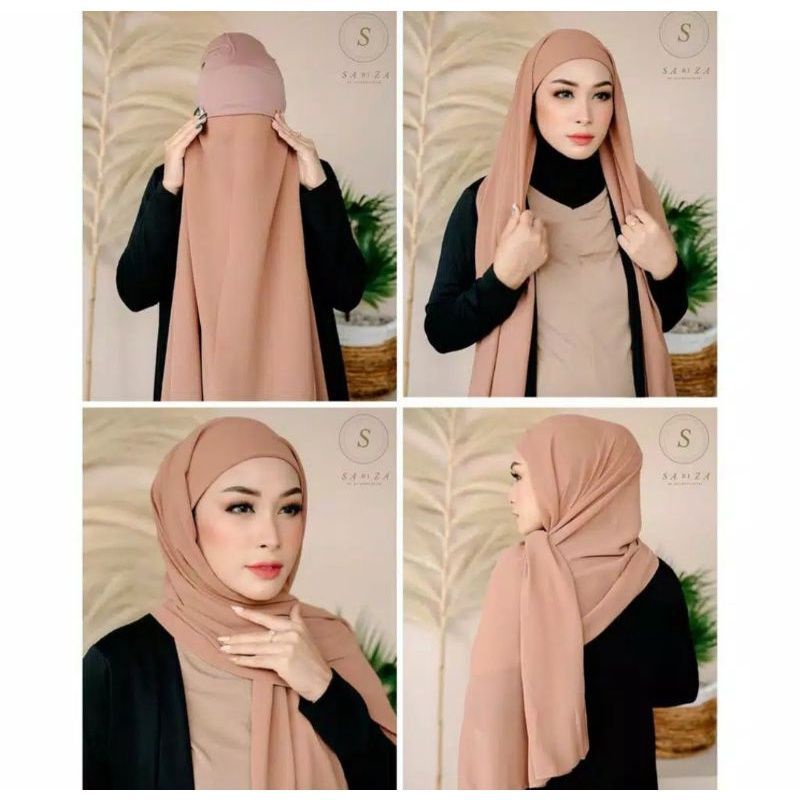 pasmina inner dalaman ceruty babydoll/pasmina 2in1 inner ceruty/pasmina instans