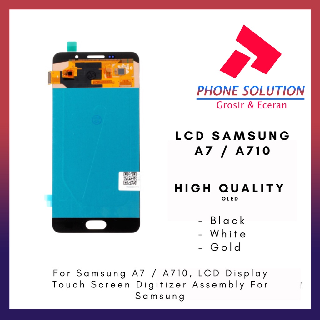 LCD Samsung A7 A710 2016 Versi 100% Original Fullset Touchscreen // Supplier LCD Samsung - Garansi 1 Bulan