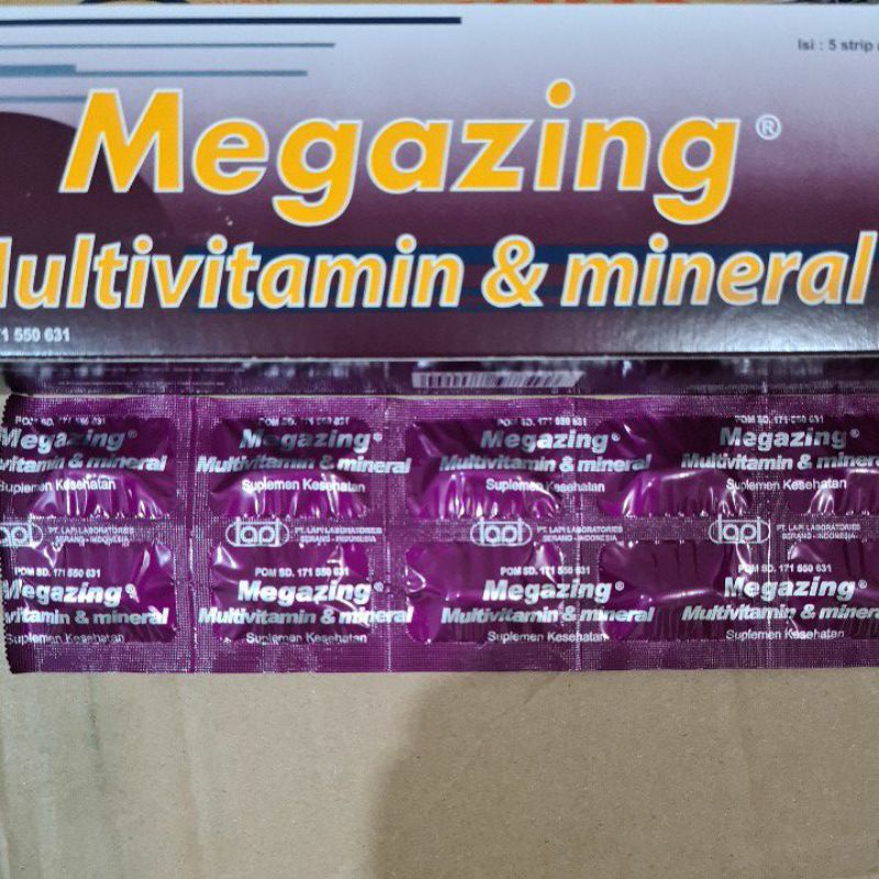 megazinc multivitamin sama becomzet strip