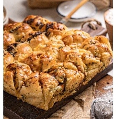

BISA COD Korean Garlic Egg Mayo Cheese Bread - Roti Sobek Premium Japanese Milk
