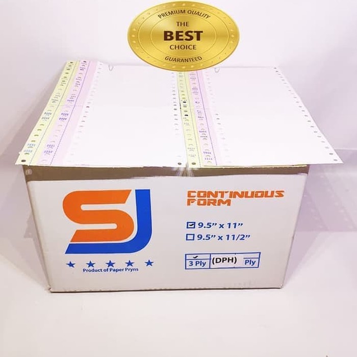 

CONTINUOUS FORM 9,5/2 X 11/2 3PLY SJ STANDAR (DPH - BAGI 4)