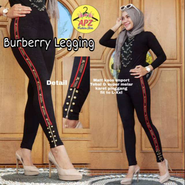 CELANA BURBERRY LEGGING FIT L TO XXL ORI APZ FASHION WANITA MODERN BAHAN KAOS IMPORT