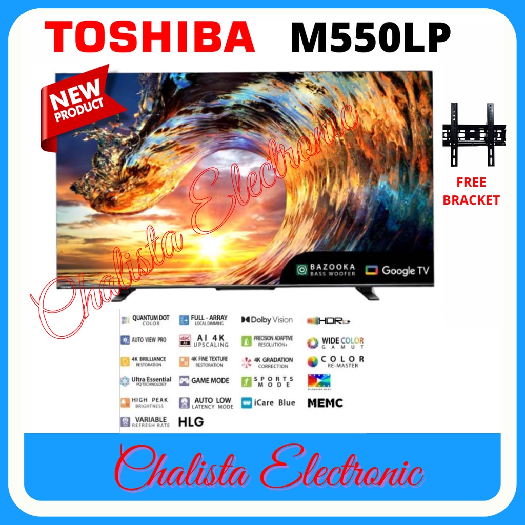 Jual TOSHIBA 55M550LP 4K UHD QLED Smart Google TV 55 Inch 55M550 Shopee Indonesia